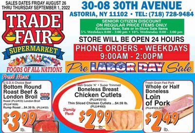 Trade Fair Supermarket (NY) Weekly Ad Flyer Specials August 26 to September 1, 2022