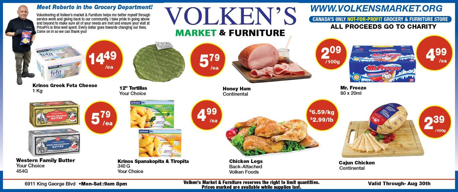 Volken's Market & Furniture Flyer August 24 to 30