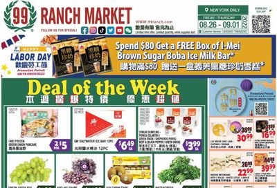 99 Ranch Market (15) Weekly Ad Flyer Specials August 26 to September 1, 2022