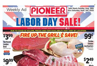Pioneer Supermarkets (NJ, NY) Weekly Ad Flyer Specials August 28 to September 3, 2022