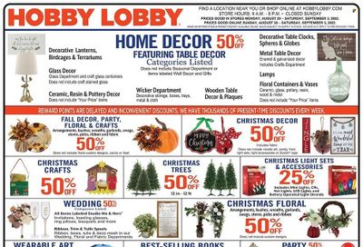 Hobby Lobby Weekly Ad Flyer Specials August 28 to September 3, 2022