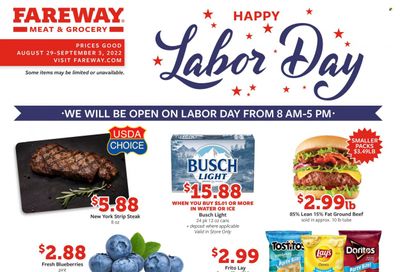 Fareway (IA) Weekly Ad Flyer Specials August 29 to September 3, 2022