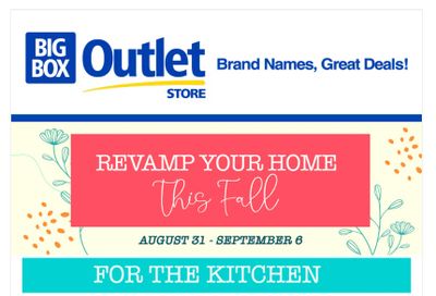 Big Box Outlet Store Flyer August 31 to September 6