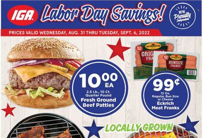 IGA (IN) Weekly Ad Flyer Specials August 31 to September 6, 2022