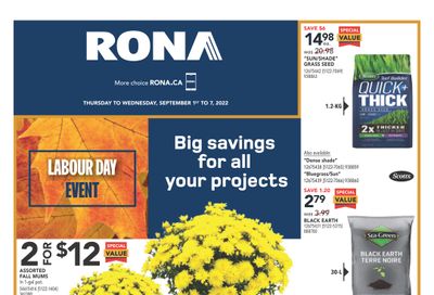 Rona (West) Flyer September 1 to 7