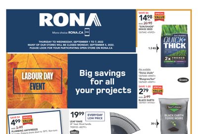 Rona (Atlantic) Flyer September 1 to 7