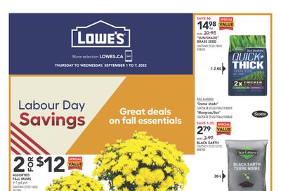 Lowe's (West) Flyer September 1 to 7
