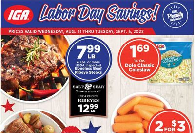 IGA (TN) Weekly Ad Flyer Specials August 31 to September 6, 2022