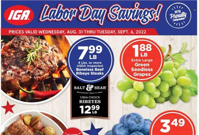 IGA (AL) Weekly Ad Flyer Specials August 31 to September 6, 2022