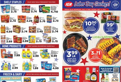 IGA (OH) Weekly Ad Flyer Specials August 31 to September 6, 2022