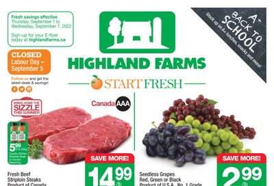Highland Farms Flyer September 1 to 7