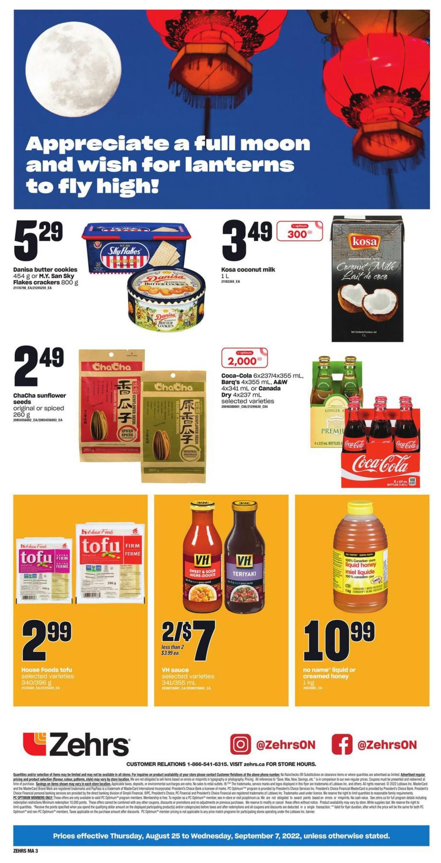 Zehrs Mid-Autumn Flyer August 25 to September 7
