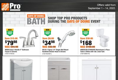 Home Depot Pro Flyer September 1 to 14