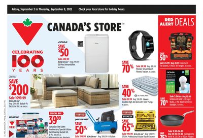 Canadian Tire (West) Flyer September 2 to 8