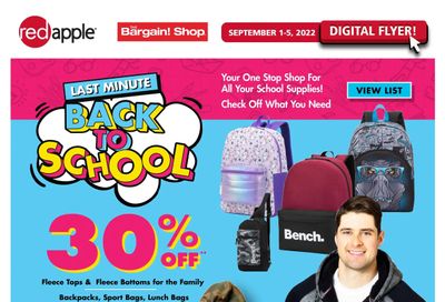 The Bargain Shop & Red Apple Stores Flyer September 1 to 5