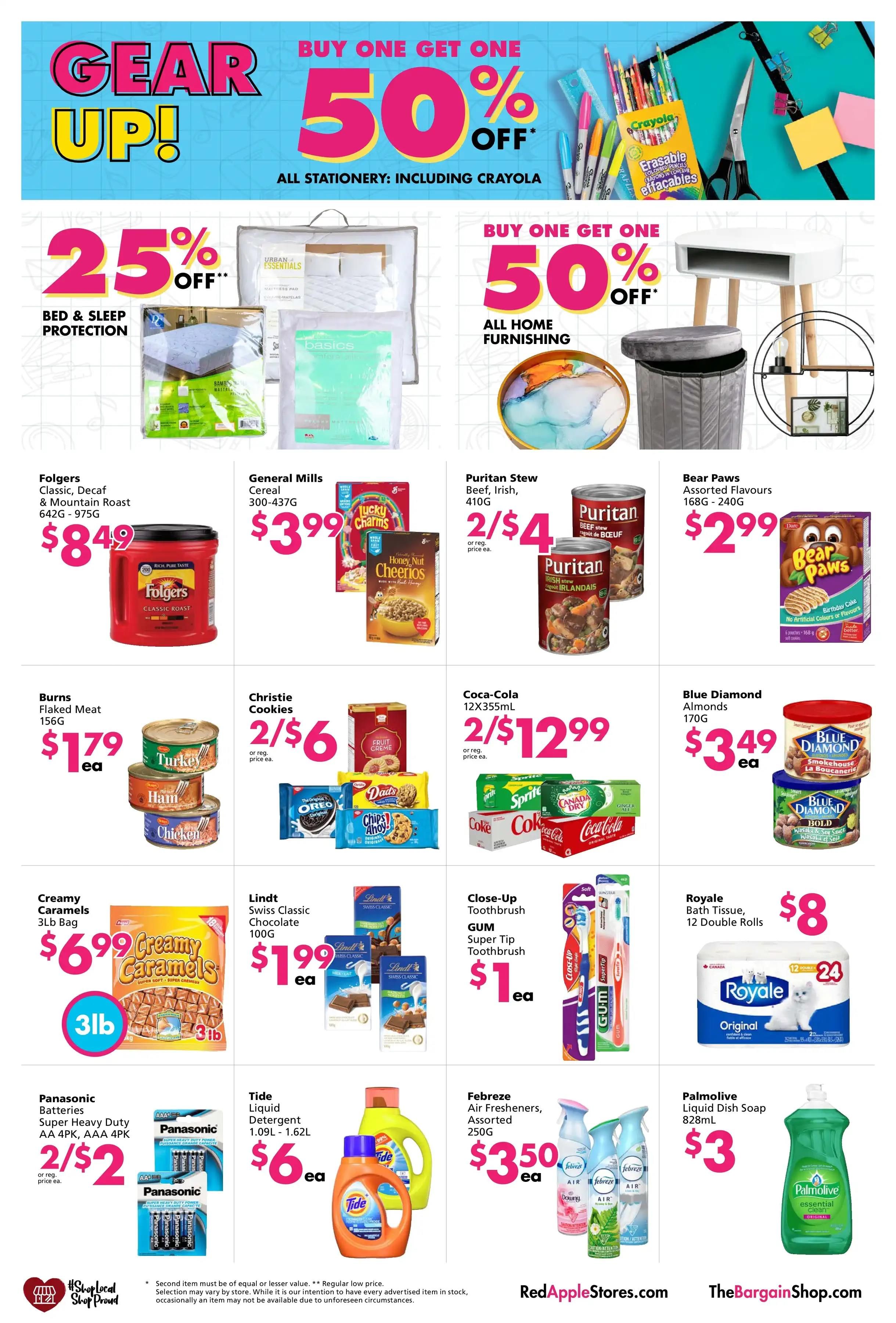 The Bargain Shop & Red Apple Stores Flyer September 1 to 5