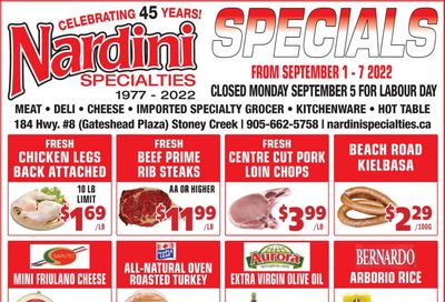 Nardini Specialties Flyer September 1 to 7