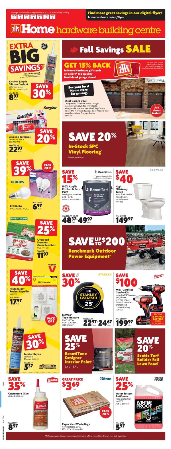 Home Hardware Building Centre (on) Flyer September 1 To 7