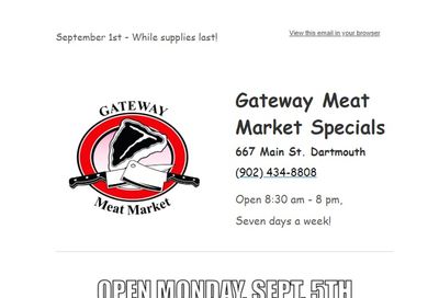 Gateway Meat Market Flyer September 1 to 7