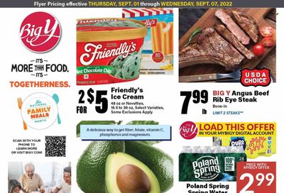 Big Y (MA) Weekly Ad Flyer Specials September 1 to September 7, 2022