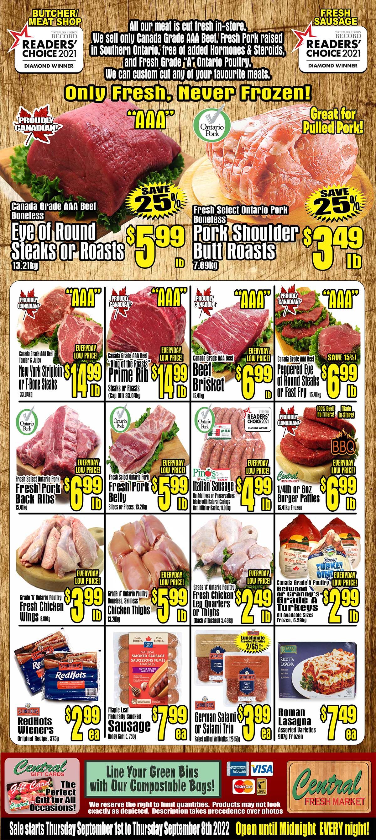 Central Fresh Market Flyer September 1 to 8