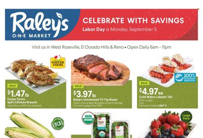 Raley's (CA, NV) Weekly Ad Flyer Specials August 31 to September 6, 2022