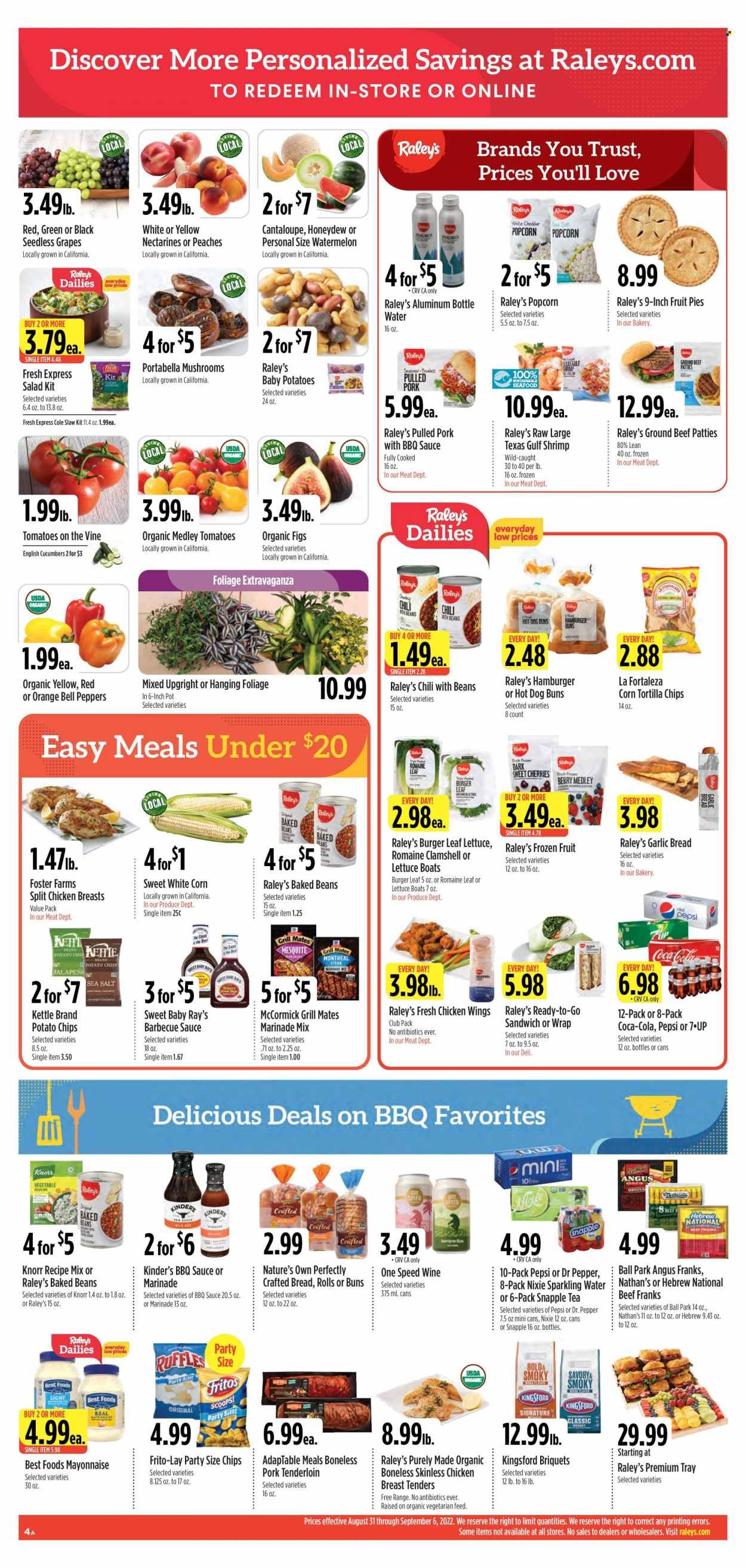 Raley's (CA, NV) Weekly Ad Flyer Specials August 31 to September 6, 2022