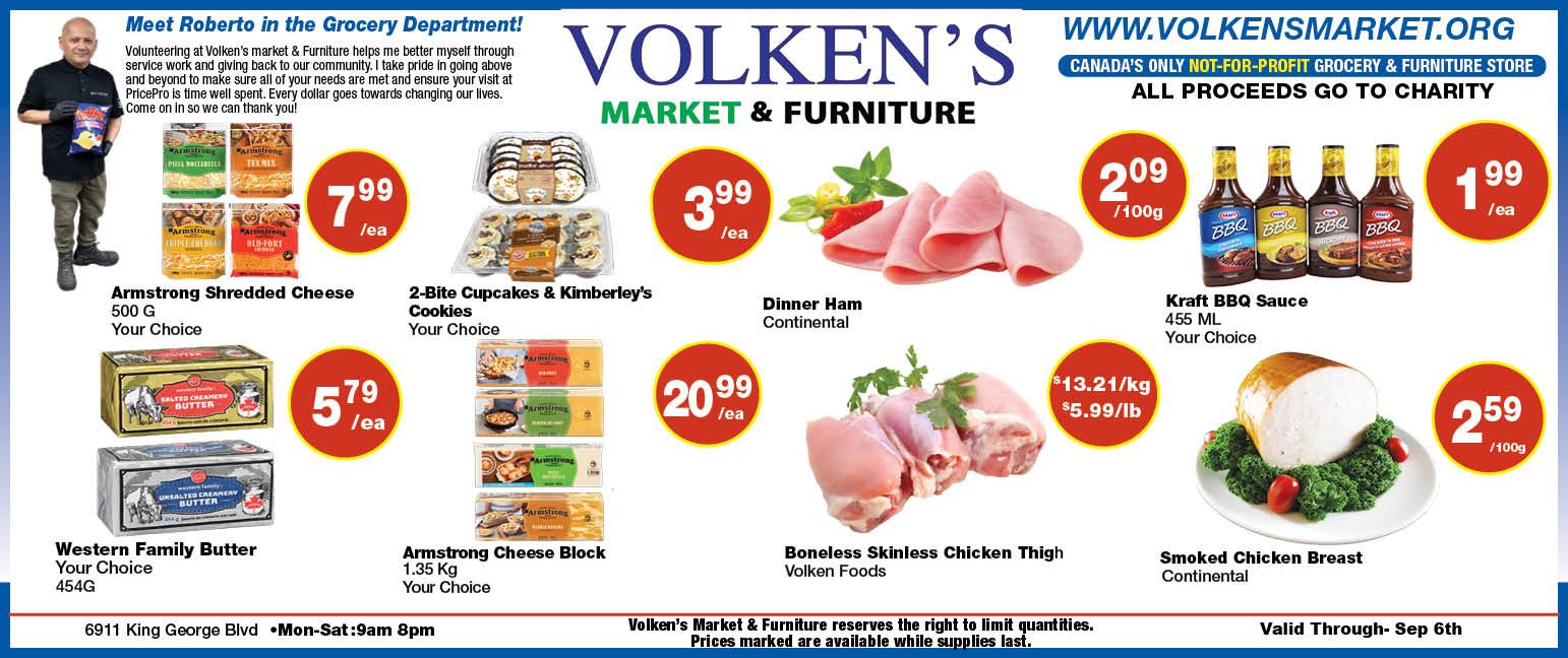 Volken's Market & Furniture Flyer August 31 to September 6