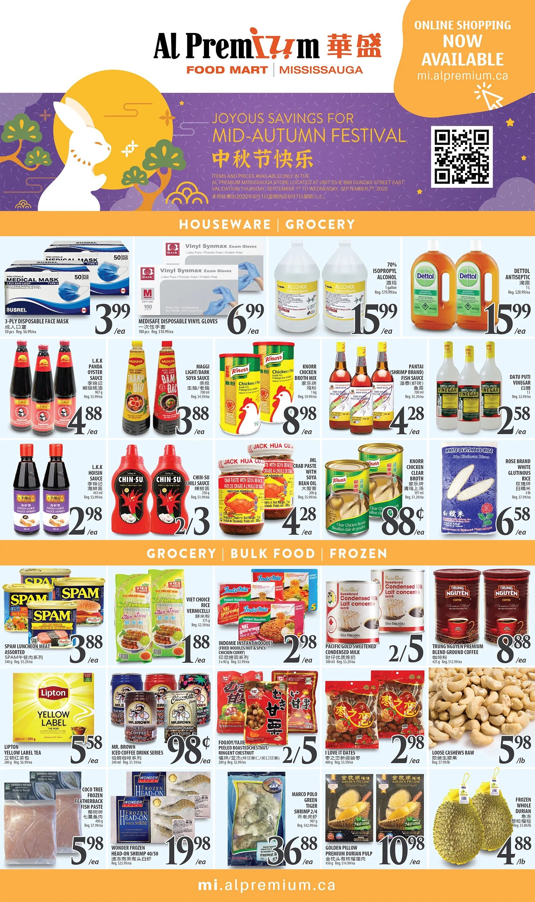 Al Premium Food Mart (Mississauga) Flyer September 1 to 7