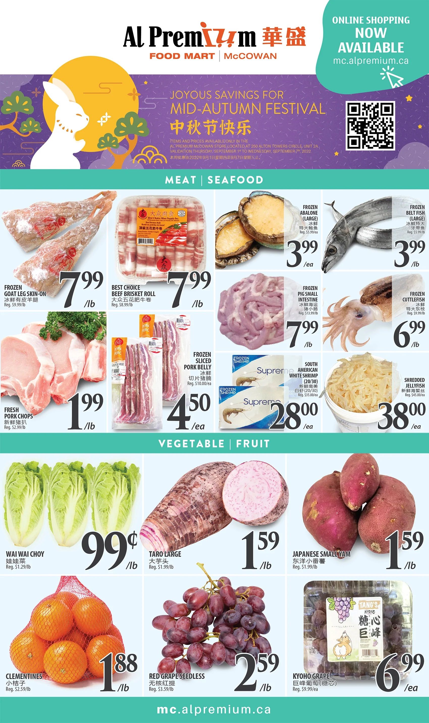 Al Premium Food Mart (McCowan) Flyer September 1 to 7