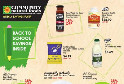 Community Natural Foods Flyer September 1 to 7