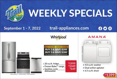 Trail Appliances (AB & SK) Flyer September 1 to 7