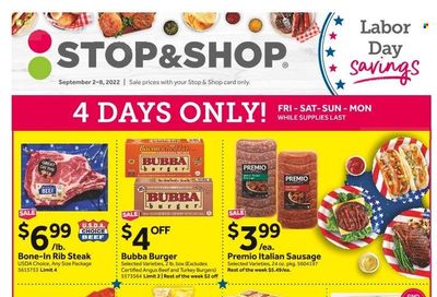 Stop & Shop (MA) Weekly Ad Flyer Specials September 2 to September 8, 2022