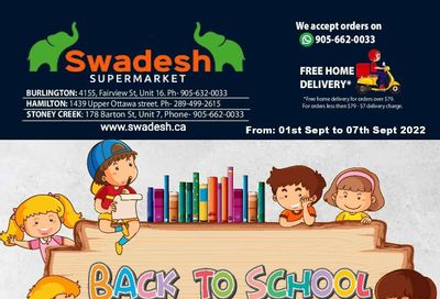 Swadesh Supermarket Flyer September 1 to 7