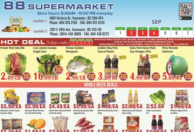 88 Supermarket Flyer September 1 to 7