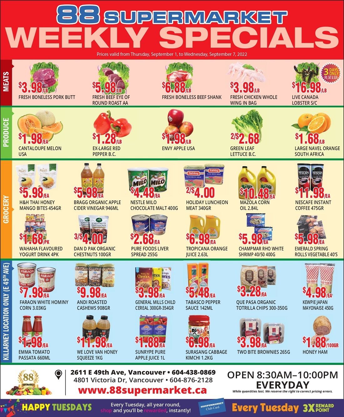 88 Supermarket Flyer September 1 to 7