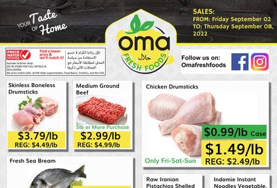 Oma Fresh Foods Flyer September 2 to 8