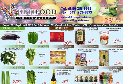 MultiFood Supermarket Flyer September 2 to 8