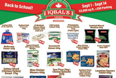 Iqbal Foods (Mississauga) Flyer September 1 to 14