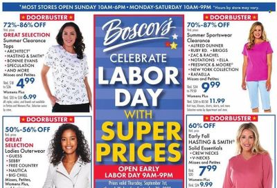 Boscov's (CT, DE, MD, NJ, NY, PA) Weekly Ad Flyer Specials September 1 to September 7, 2022