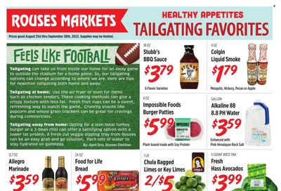 Rouses Markets (AL, LA, MS) Weekly Ad Flyer Specials September 1 to September 30, 2022