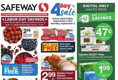 Safeway (MD, VA) Weekly Ad Flyer Specials September 2 to September 8, 2022