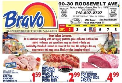 Bravo Supermarkets (CT, FL, MA, NJ, NY, PA) Weekly Ad Flyer Specials September 2 to September 8, 2022