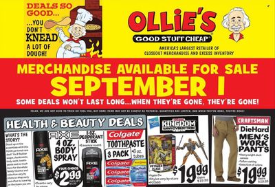 Ollie's Bargain Outlet Weekly Ad Flyer Specials September 1 to September 7, 2022