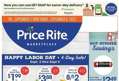 Price Rite (CT, MA, MD, NH, NJ, NY, PA, RI) Weekly Ad Flyer Specials September 2 to September 8, 2022