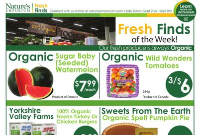 Nature's Emporium Weekly Flyer September 2 to 8
