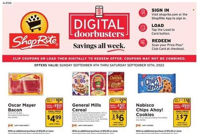 ShopRite (CT, DE, MD, NJ, NY, PA) Weekly Ad Flyer Specials September 4 to September 10, 2022