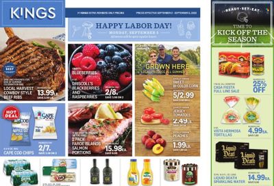 Kings Food Markets (CT, NJ, NY) Weekly Ad Flyer Specials September 2 to September 8, 2022