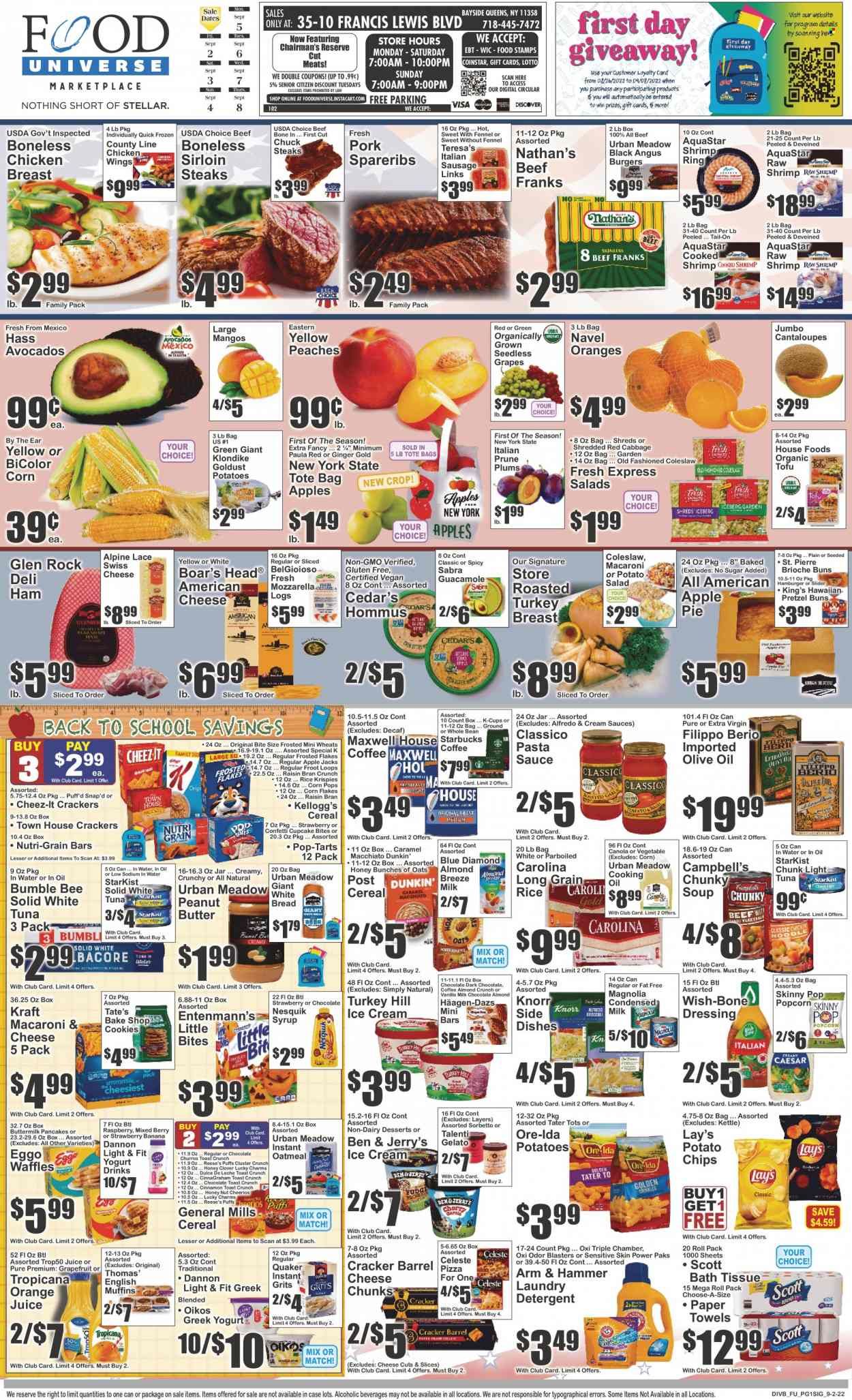 Food Universe (NY) Weekly Ad Flyer Specials September 2 to September 8, 2022