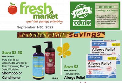 Fresh Market (UT) Weekly Ad Flyer Specials September 1 to September 30, 2022